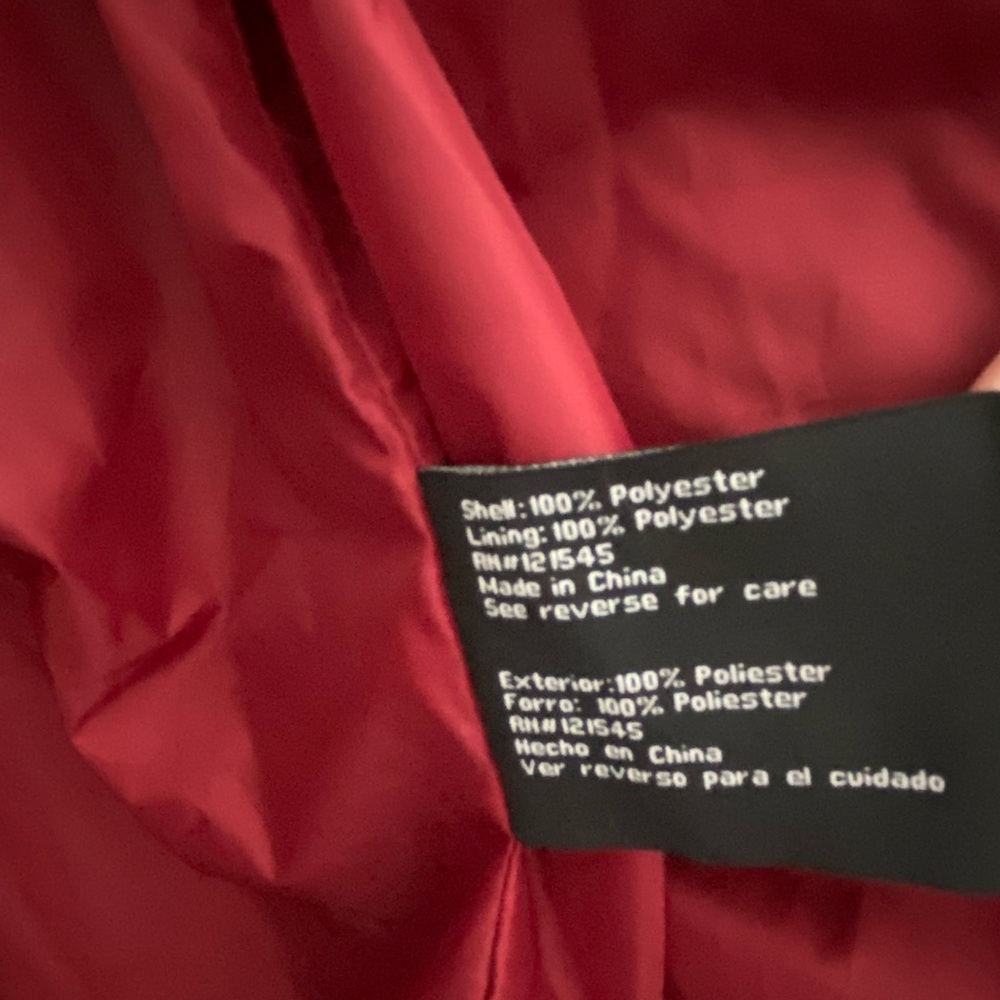 Elegant Red Women's Rain Coat - Picture 9 of 10